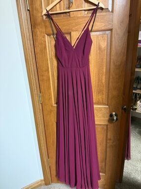 Burgundy long dress - Xs